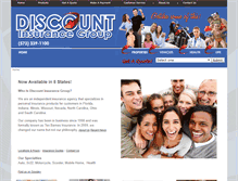 Tablet Screenshot of discountinsurancegroup.com